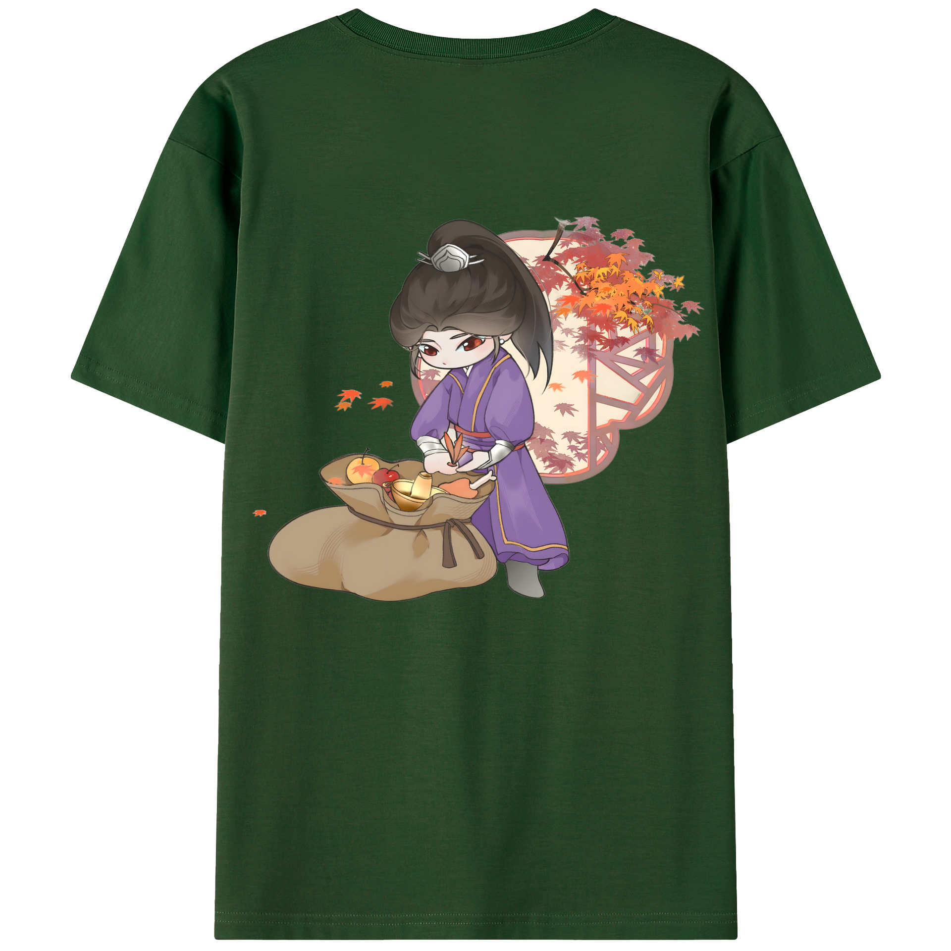 （画像用） Ne Zha 2 ナタ 魔童の大暴れ 綿100％半袖Tシャツ（背面プリント）